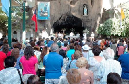 Esperan más de cien mil peregrinos en fiesta de Virgen de Lourdes en Chile